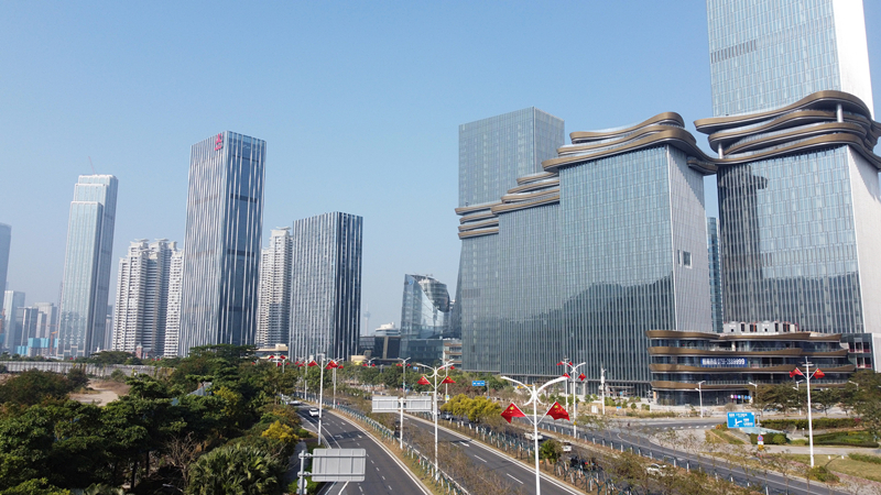 2024年1月1日，廣東珠海，橫琴粵澳深度合作區(qū)樓群。